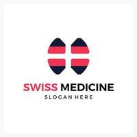 logotipo para um serviço de concierge médico baseado na Suíça vetor