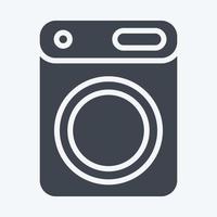 secador de ícones. relacionado ao símbolo de lavanderia. estilo de glifo. design simples editável. ilustração simples, boa para impressões vetor