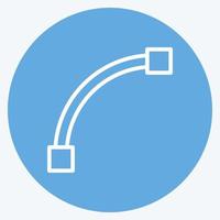 arco de desenho de ícone. relacionado ao símbolo de ferramentas de design gráfico. estilo de olhos azuis. design simples editável. ilustração simples. ícones vetoriais simples vetor