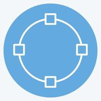 ícone desenhar círculo. relacionado ao símbolo de ferramentas de design gráfico. estilo de olhos azuis. design simples editável. ilustração simples. ícones vetoriais simples vetor