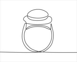 desenho de linha contínua de anel vetor