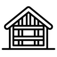 vetor de ícone de linha de estrutura, casa