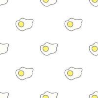 padrão sem emenda com ícones de ovo. fundo de ovo colorido. ilustração de ovos de vetor doodle