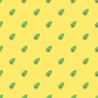 padrão de abacate sem costura. fundo colorido de abacate. doodle ilustração vetorial com frutas vetor