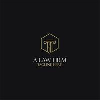 ir design de iniciais de monograma para logotipo jurídico, advogado, advogado e escritório de advocacia vetor