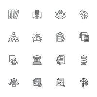 conjunto de ícones de conformidade. elementos de vetor de símbolo de pacote de conformidade para web infográfico