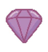 arte de pixel de diamante vetor