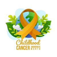 mês de conscientização do câncer infantil vetor