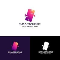 designs de ícone de loja de smartphone, design de logotipo de loja de telefone moderno gradiente vetor de ícone