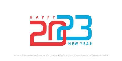 feliz ano novo 2023 inspiração de design de logotipo para o ano novo com vetor premium de conceito moderno exclusivo