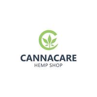 vetor de logotipo de cannabis simples moderno