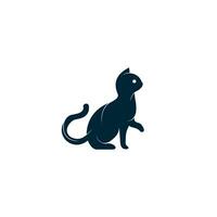 design de logotipo de vetor de gato. design de logotipo de loja de animais. logotipo de cuidados com animais de estimação.