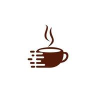 xícara de café design de logotipo de vetor. logotipo da cafeteria. vetor