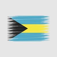 escova de bandeira das bahamas. bandeira nacional vetor