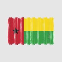vetor de pincel de bandeira da Guiné-Bissau. design de vetor de pincel de bandeira nacional