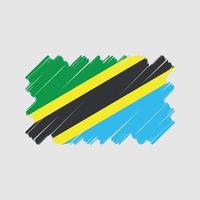 projeto de vetor de bandeira da tanzânia. bandeira nacional