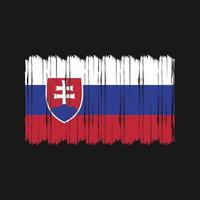 vetor de pincel de bandeira da eslováquia. design de vetor de pincel de bandeira nacional