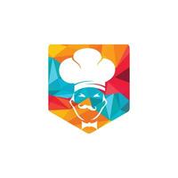 design de logotipo de vetor de chef. conceito de logotipo de cozinha e restaurante.