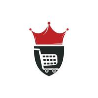 design de logotipo de vetor rei de compras.