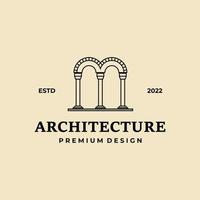 Catalunha portão logotipo vintage vector símbolo ilustração design