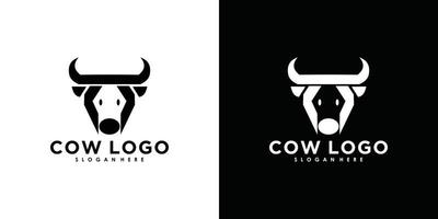 vetor de design de logotipo de vaca