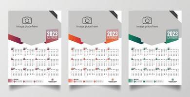 modelo de design de calendário 2023 vetor