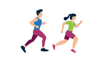 um grupo de atletas correndo. maratona, competição, cross-country, desportistas, atletas, corredores vetor