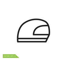 modelo de design de logotipo de vetor de ícone de capacete