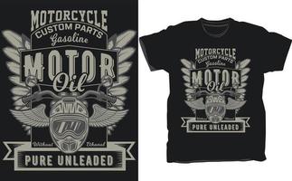 modelo de design de vetor de camiseta de motocicleta exclusivo