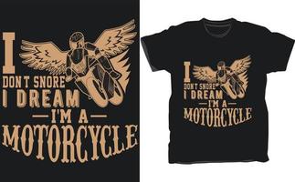 modelo de design de vetor de camiseta de motocicleta exclusivo