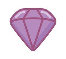 ícone de desenho animado de diamante vetor