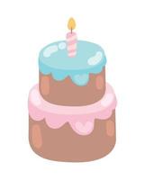 ícone de doodle de bolo de aniversário vetor
