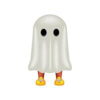 personagem fantasma de halloween vetor