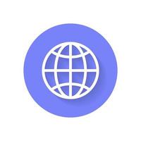 internet, vetor de ícone da web. globo, símbolo de sinal do site
