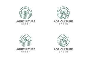 coleção de vetores de design de logotipo de agricultura