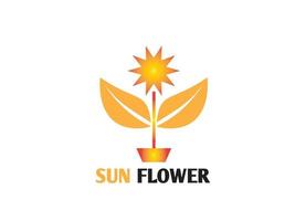 logotipo da flor do sol vetor