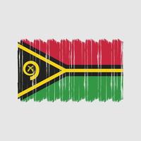 vetor de pincel de bandeira de vanuatu. design de vetor de pincel de bandeira nacional