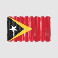 vetor de pincel de bandeira de timor-leste. design de vetor de pincel de bandeira nacional