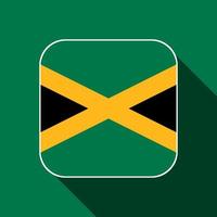bandeira da jamaica, cores oficiais. ilustração vetorial. vetor