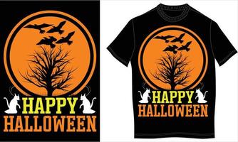 design de camiseta halloween vetor