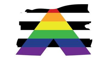 bandeira do orgulho de aliados retos. bandeira da comunidade lgbt. vetor