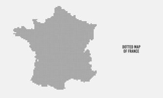 mapa pontilhado da ilustração vetorial de frança com luz de fundo vetor