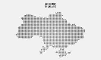 mapa pontilhado da ilustração vetorial da ucrânia com luz de fundo vetor