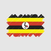 design de vetor de bandeira de uganda. bandeira nacional