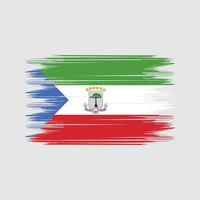 vetor de pincel de bandeira da Guiné Equatorial. vetor de pincel de bandeira nacional