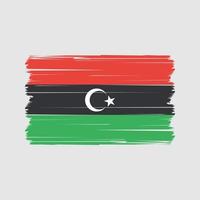 vetor de bandeira da Líbia. bandeira nacional