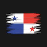 vetor de pincel de bandeira do Panamá. vetor de pincel de bandeira nacional