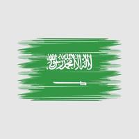 vetor de pincel de bandeira da arábia saudita. vetor de pincel de bandeira nacional