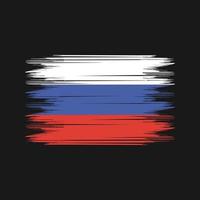 vetor de pincel de bandeira da rússia. vetor de pincel de bandeira nacional