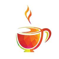 modelo de design de logotipo de chá simples e quente. design de vetor de logotipo de xícara de chá.